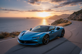 Blue Ferrari SF90 Stradale