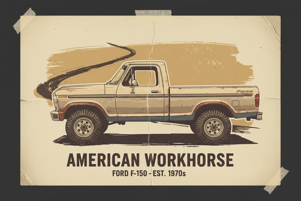 Vintage Ford F150 Poster